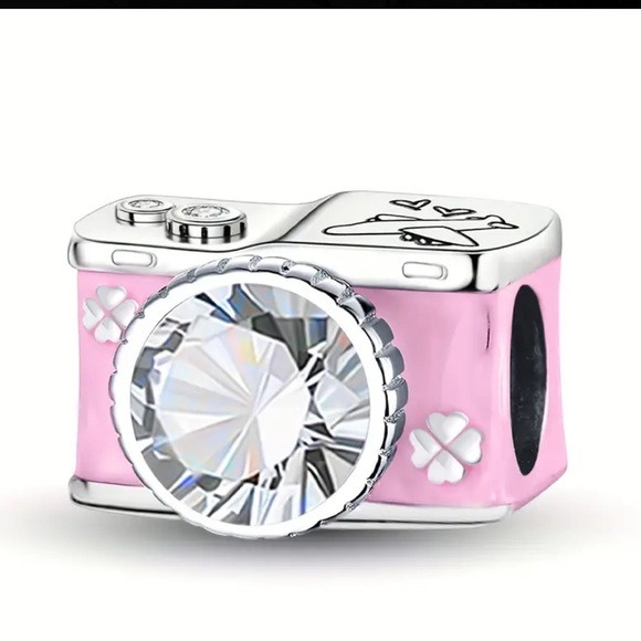 Jewelry - Pink and Silver Camera Charm